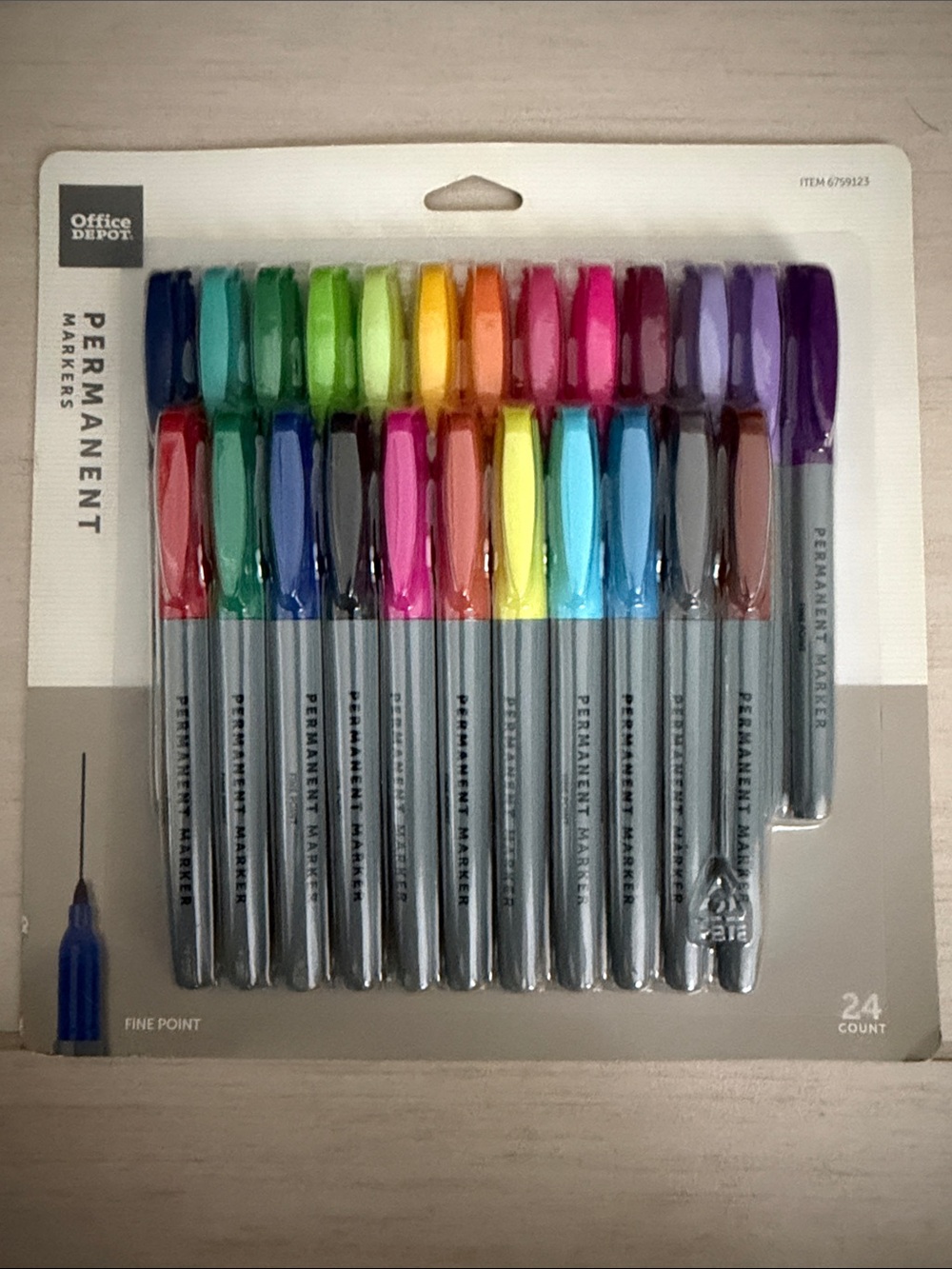 🆕 Office Depot Permanent Marker Set - 24 Colors